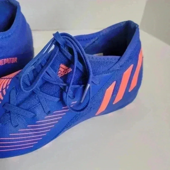 Adidas Predator Edge.3 Sz 5.5 FG Blue Youth Soccer Football Cleats GW2361 - Picture 10 of 14